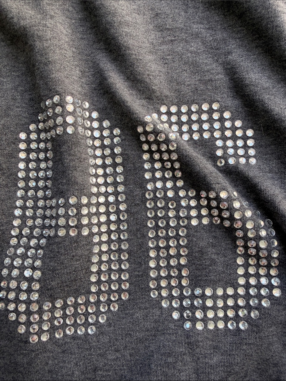 2010 PINK Victoria's Secret grey bling LOVE PINK zip up hoodie - Picture 8 of 10
